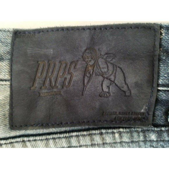 PRPS Demon‎ Fit Button Fly Men's Size 36 Jeans Purposely Distressed Denim - Picture 3 of 12